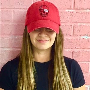 Skull rhinestone hat